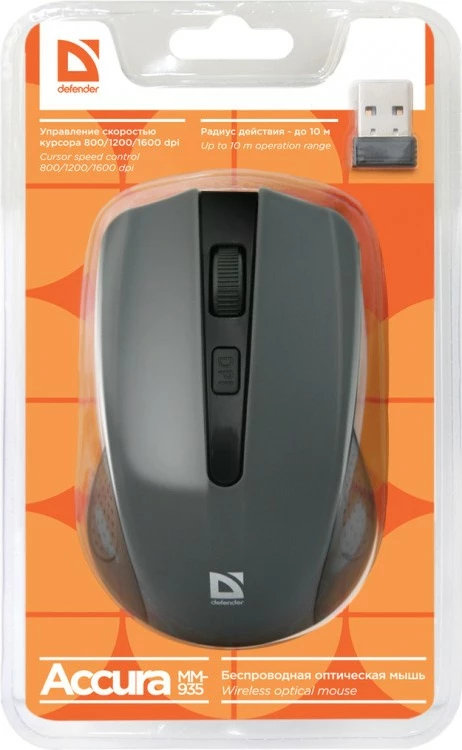 Maus wireless Defender ACCURA MM-935, 1600 DPI, i zi