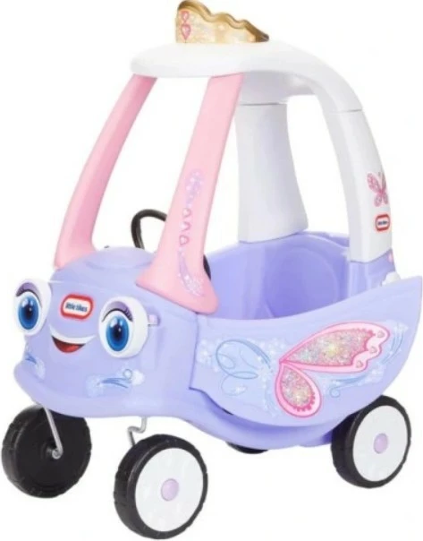 Makina lodër Little Tikes Cozy Coupe Fairy, plastikë, 4 rrota, rozë/vjollcë/e bardhë