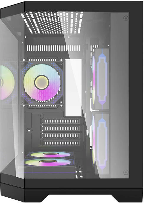 Kasë Darkflash FT350 me 5 ventilatorë ARGB, Mini Tower, e zezë