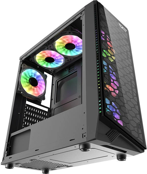 Kasë Darkflash Water Square 5, Middle Tower, ATX/M-ATX, pa ventilatorë, e zezë