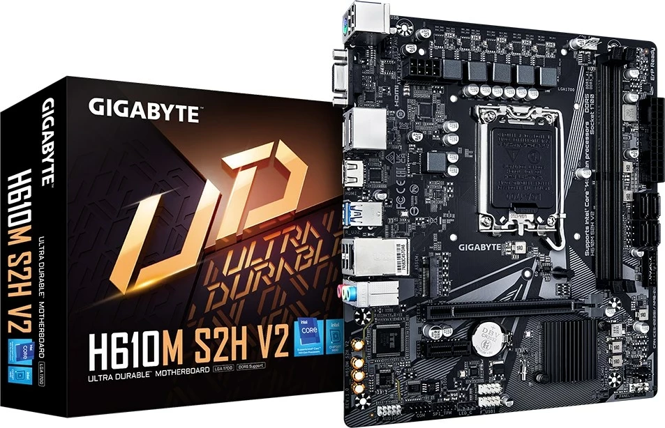 Pllakë amë Gigabyte H610M S2H V2, Socket LGA 1700, ATX, E zezë