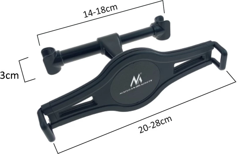 Mbajtëse për tabletë Maclean MC-893 për makinë, e zezë