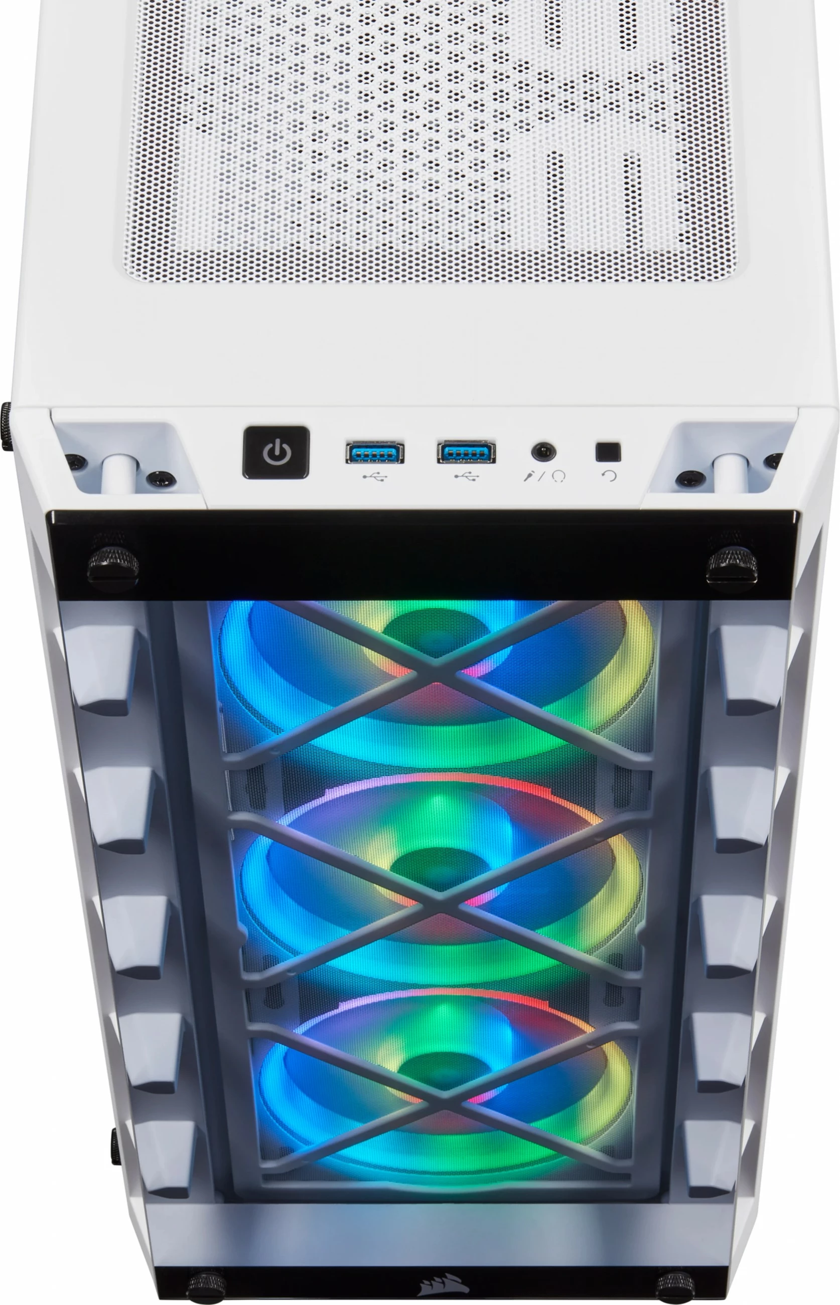 Kasë Corsair Crystal 465X, midi tower, xham i temperuar, RGB, e bardhë