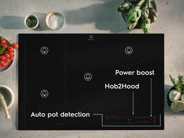 Pllakë induksioni Electrolux EIS82453 SMK, 80 cm, 4 zona, e zezë