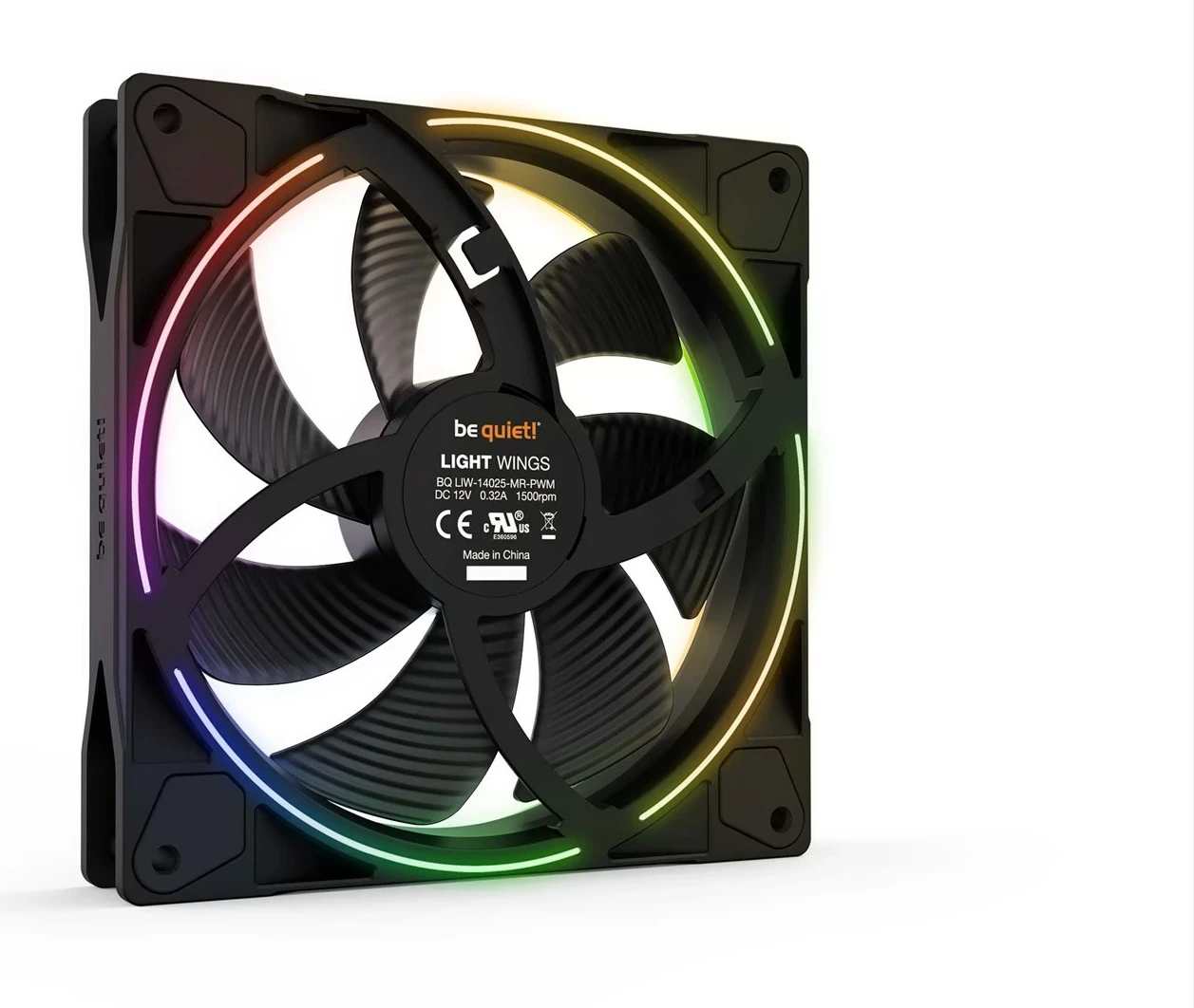 Ventilatorë BE QUIET! Light Wings 140mm ARGB PWM, 3 Pack, Zi