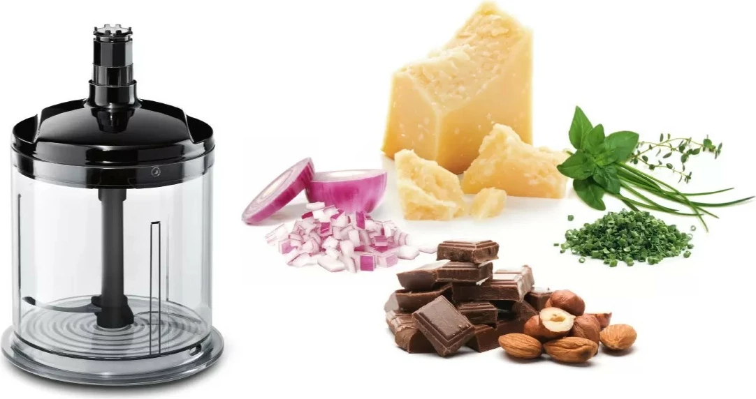 Blender dore Bosch MSM67160, 750 W, me copëtues, rrahëse dhe enë miksimi, e zezë