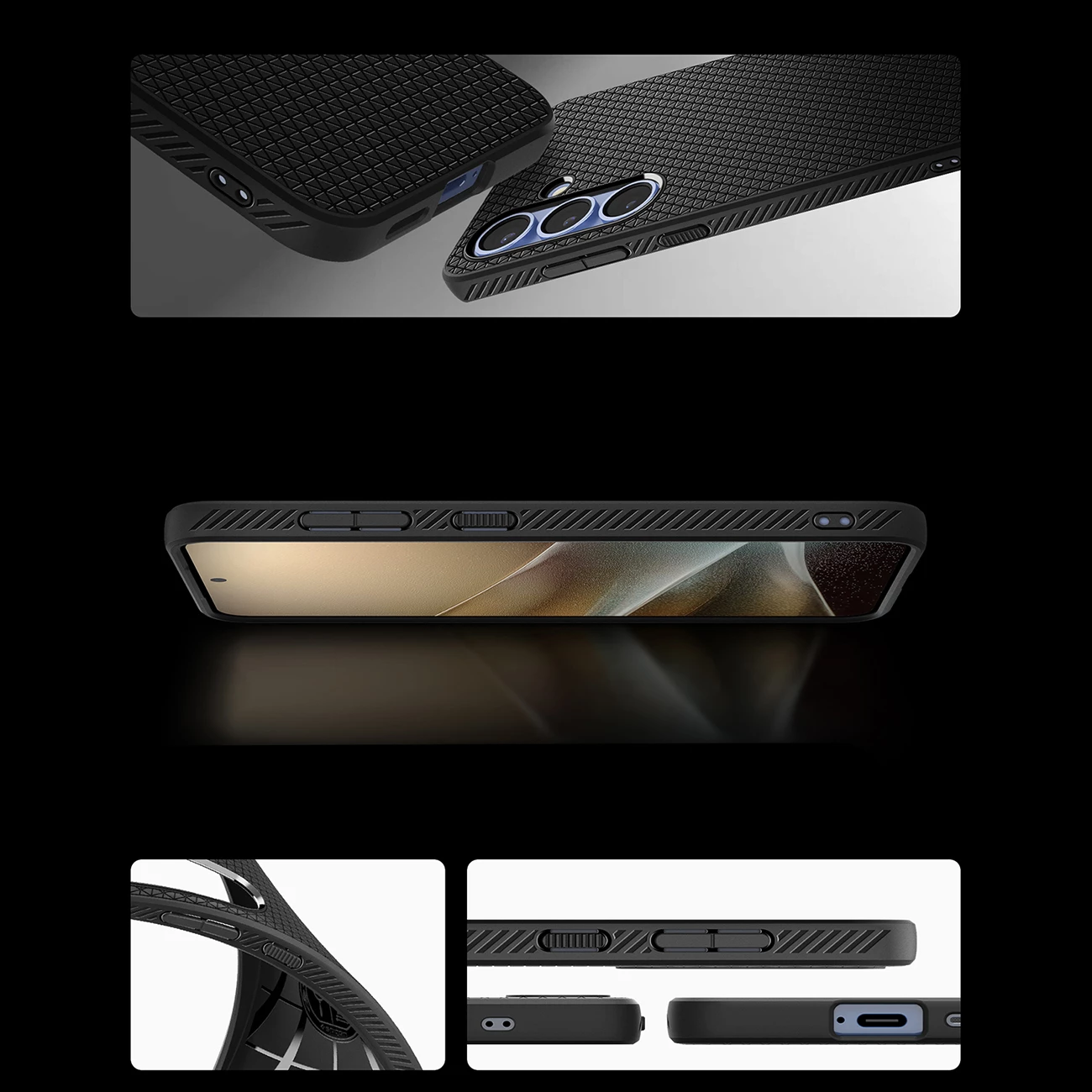 Mbështjellës Spigen Liquid Air për Samsung Galaxy S25+, Matte Black