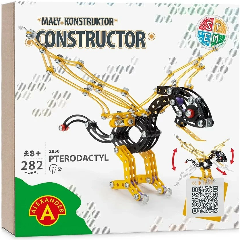 Set ndërtimi metalik Alexander Small Constructor Pterodactyl, 202 pjesë