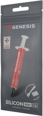 Pastë termale Natec GENESIS Silicon 900, 2g, me spatulë dhe leckë, E kuqe
