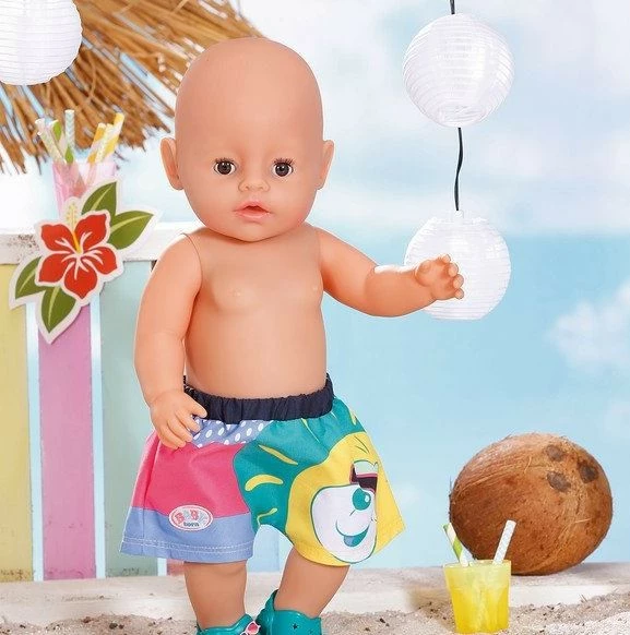 Pantallona të shkurtra lodre Baby Born Vacation Swim Shorts, Zapf, ngjyra të përziera