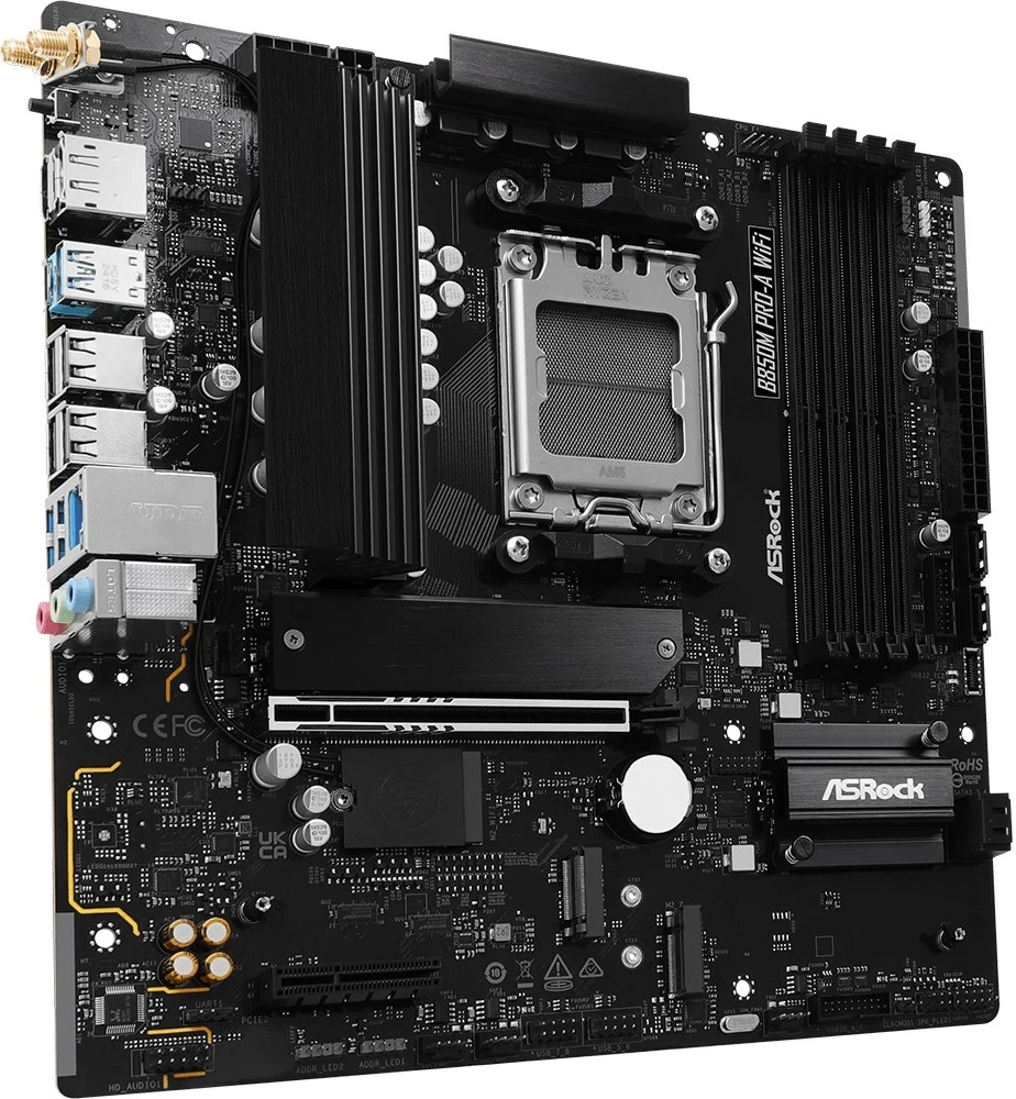 Pllakë amë Asrock B850M Pro-A WiFi, Socket AM5, micro ATX, E zezë