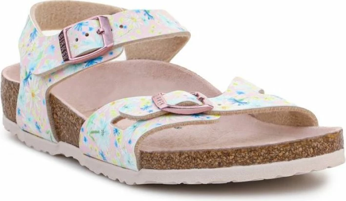Sandale për vajza Birkenstock Rio Kids 1022232 me motiv floriri, ngjyrë rozë
