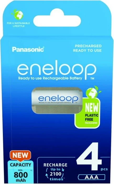 Bateri të rikarikueshme Panasonic Eneloop AAA 800 mAh, 4 copë