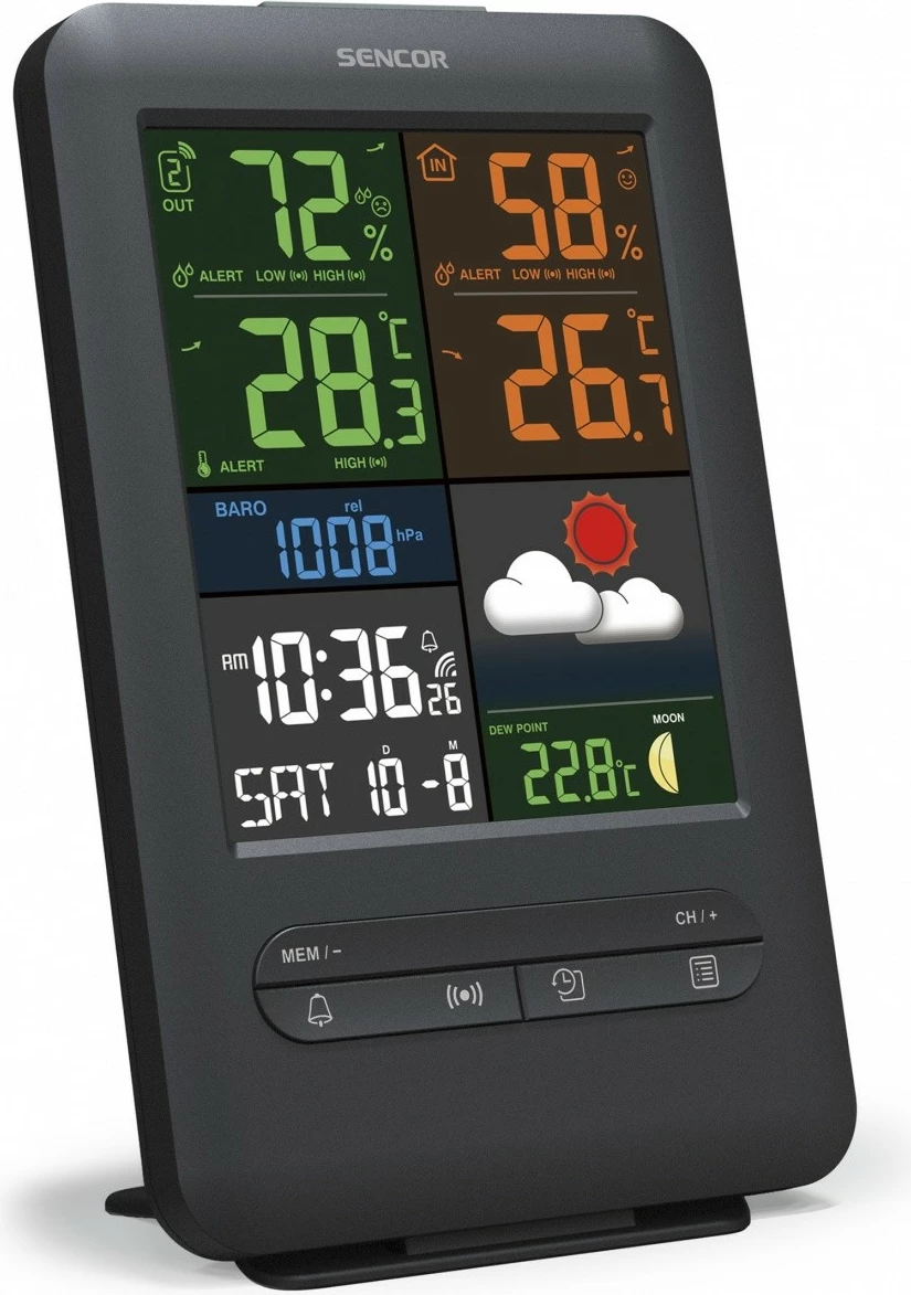 Stacion moti Sencor SWS 7300 me ekran LCD 13.8 cm, i zi