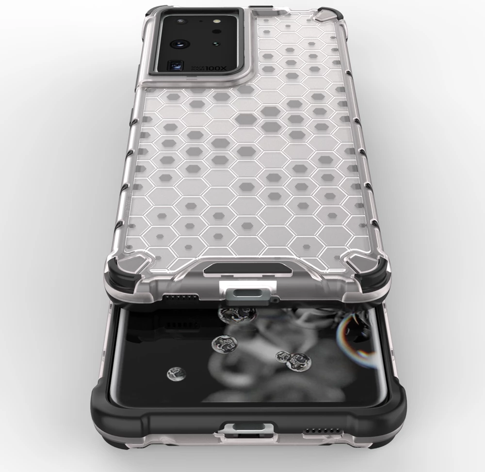 Mbështjellës Hurtel për Samsung Galaxy S22 Ultra, honeycomb, blu