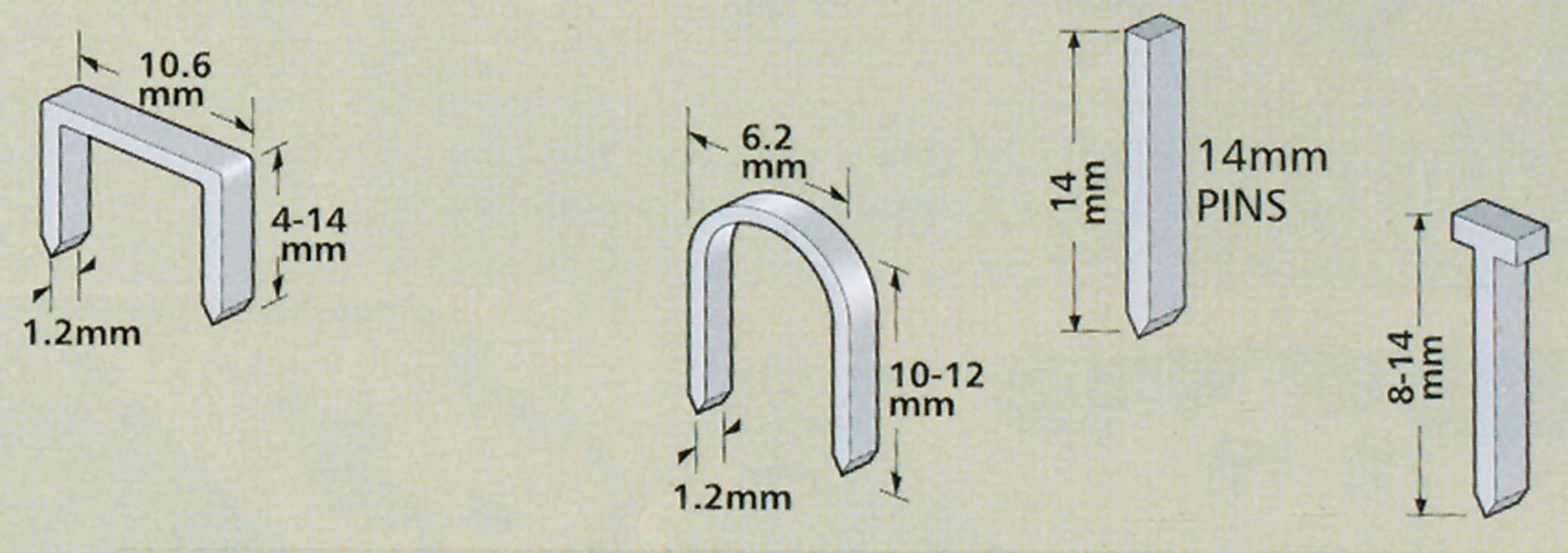 Kapëse letre WARRIOR 10mm për stapler (20212)