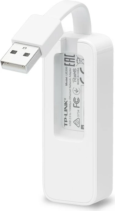 Kartë rrjeti TP-LINK UE200, Ethernet në USB 2.0, 100Mb/s, Bardhë/Kaltër