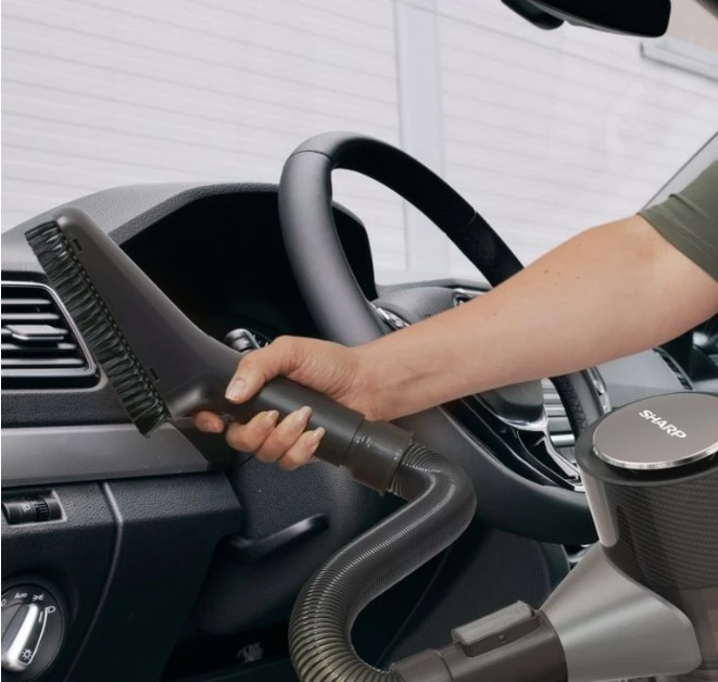 Fshesë vertikale Sharp SA-VP4251GS, pa kabllo, 0.75L, HEPA 12, 65 min, e zezë/gri