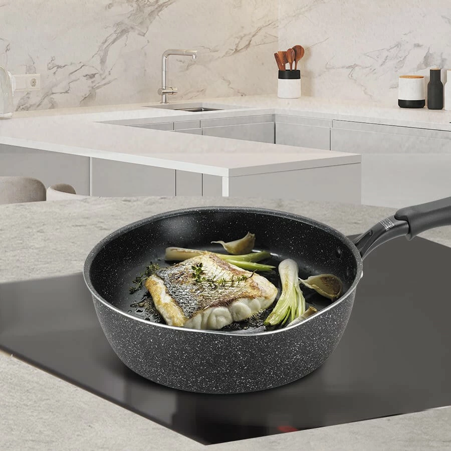 Tigan i thellë Feel-Maestro MR-1213-26, 26 cm, i zi