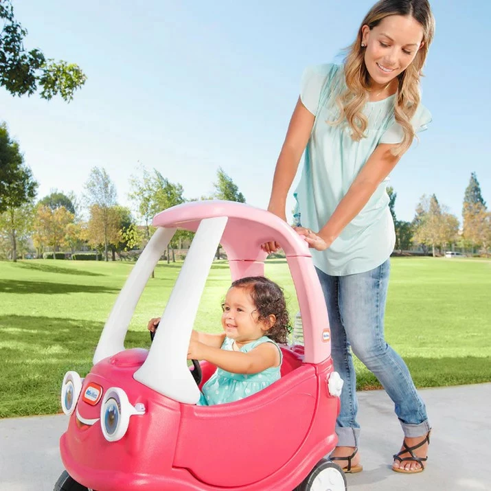 Makine lodër Little Tikes Cozy Coupe Princess, 4 rrota, Rozë/Bardhë