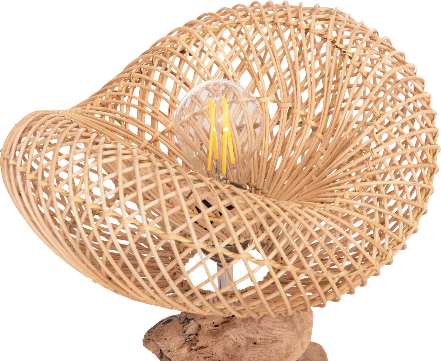 Llambë dekorative tavoline IVAR FH4431 dru i sjellë nga deti & rattan 32x30x53Hcm