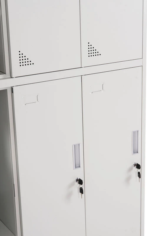 Dollap metalik BRAILA FH5546.11 6 kabinete me çelësa, ngjyrë gri e lehtë, 90x45x185H cm