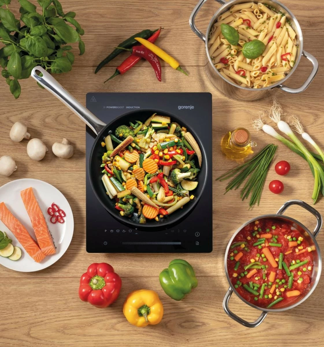 Sobë induksioni Gorenje ICY2000SP, 1 zonë, 2000W, E zezë