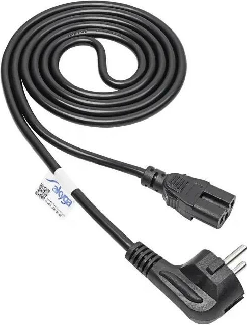 Kabllo rryme Akyga AK-UP-08, CEE 7/7 në IEC C15, 1.8m, e zezë