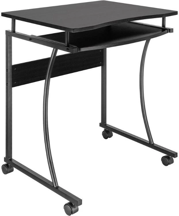 Tavolinë kompjuterike Techly ICA-TB 131B, 60x48cm, me raft tastiere, e zezë