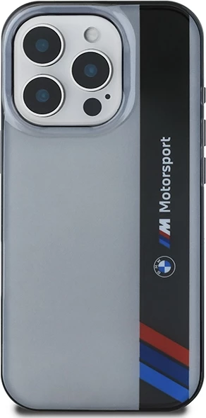 Mbështjellës BMW Motorsport IML Vertical Stripe për iPhone 16 Pro, Gri