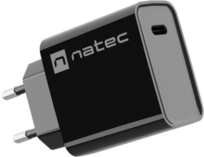 Karikuesi Natec Ribera 20W USB-C, ngjyrë e zezë