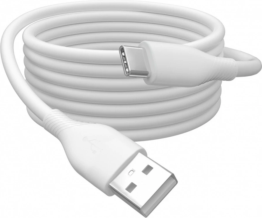 Kabllo silikon Digitus AK-300340-005-W, USB-A në USB-C, 0.5m, Bardhë