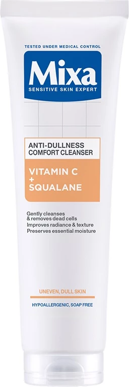 Xhel pastrues fytyre për femra MIXA Comfort Cleanser Vitamin C + Squalane, 150ml
