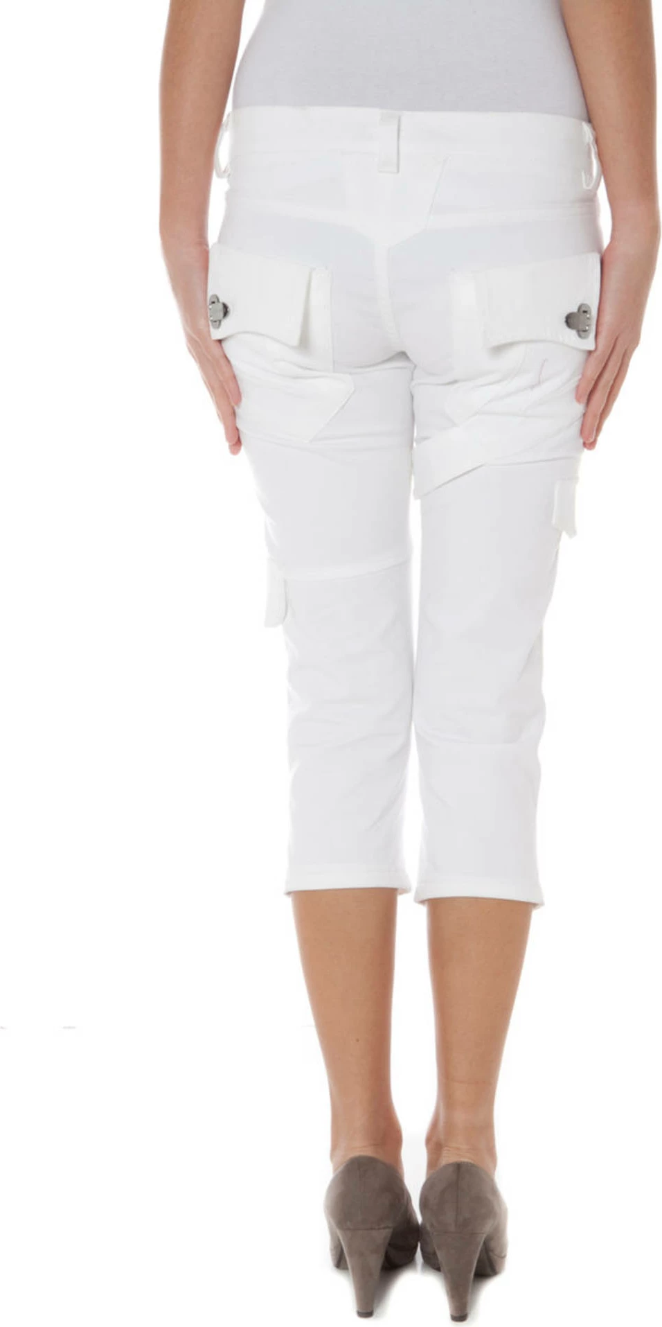 Pantallona pinocchietto PHARD femra, të bardha