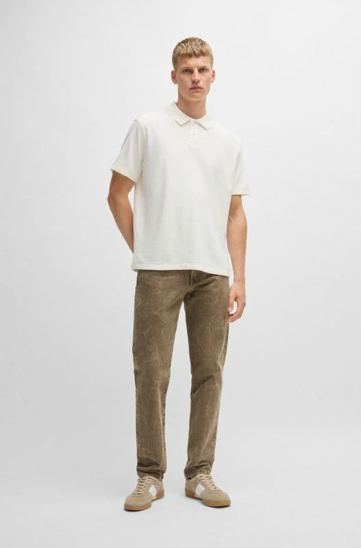 Maicë polo Boss për meshkuj, e bardhë