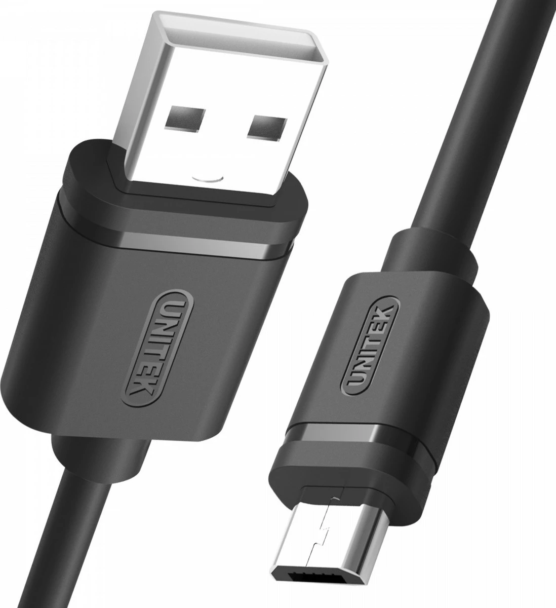 Kabllo USB Unitek Y-C455GBK, 2m, microUSB 2.0, E zezë