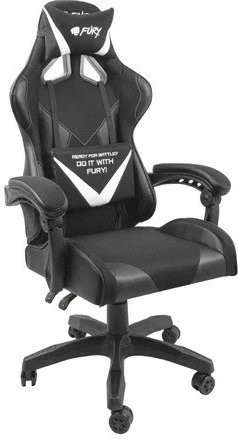 Karrige gaming Fury Avenger L, NFF-1711, lëkurë ekologjike dhe poliestër, e zezë/e bardhë