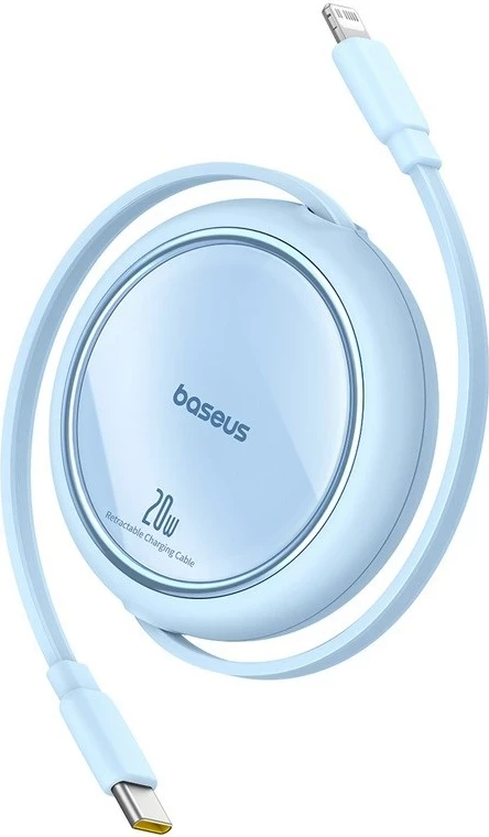 Kabllo karikimi Baseus Free2Pull USB C në Lightning, 1 m, 20 W, Blu