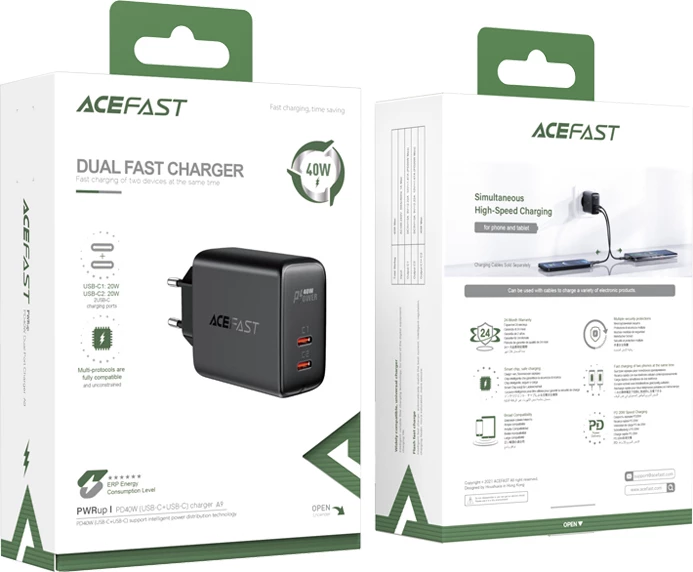 Karikues muri Acefast A9, 2x USB-C, 40W, i zi