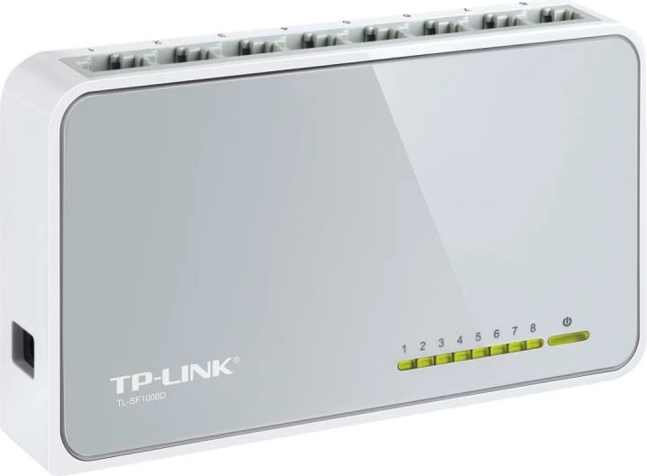Switch, TP-Link TL-SF1008D, 8 porta RJ45 10/100Mbps, desktop