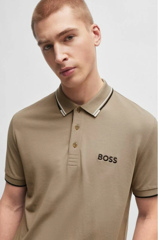 Maicë polo Boss për meshkuj, bezhë
