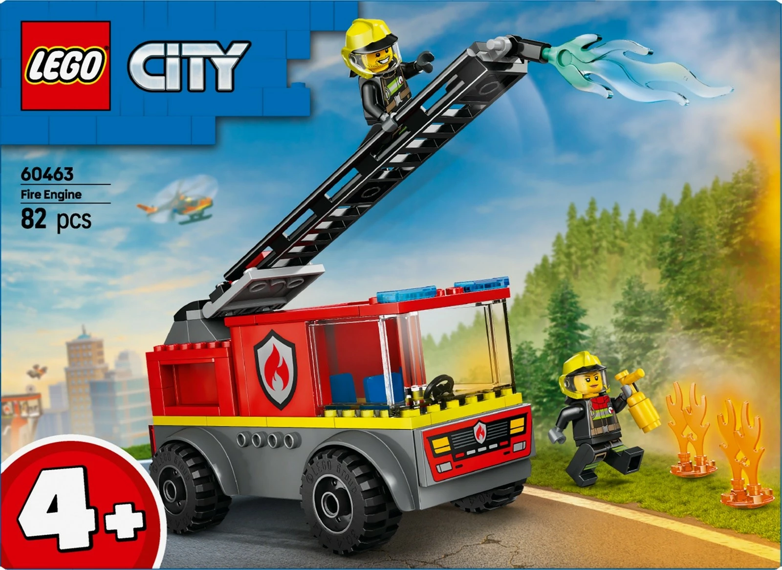 Set lodrash LEGO City 60463, Kamion zjarri me shkallë, 82 pjesë, për fëmijë, plastikë