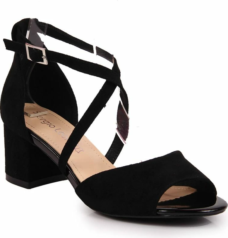 Sandale për femra Sergio Leone, të zeza