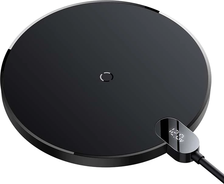 Karikues wireless Baseus CCED000001 me ekran LED, 15W, i zi