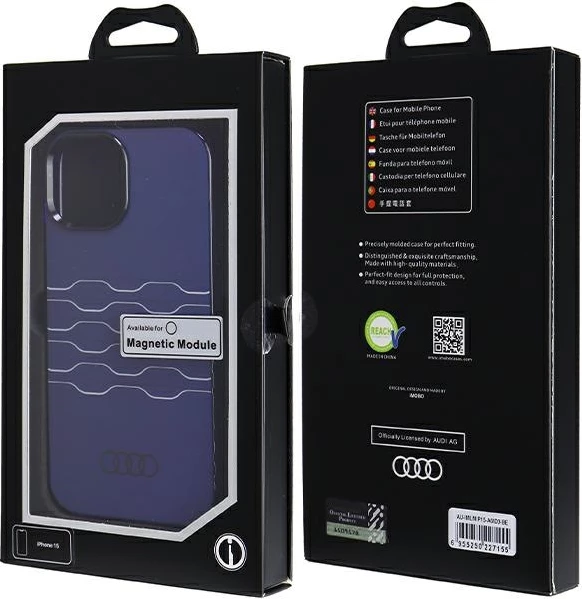Mbështjellës Audi IML MagSafe për iPhone 15/14/13, Blu