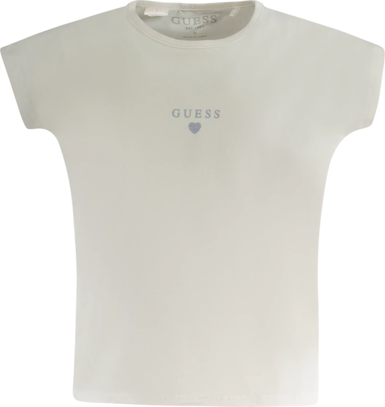 Set maicë edhe fund me rripa GUESS JEANS për vajza, e bardhë