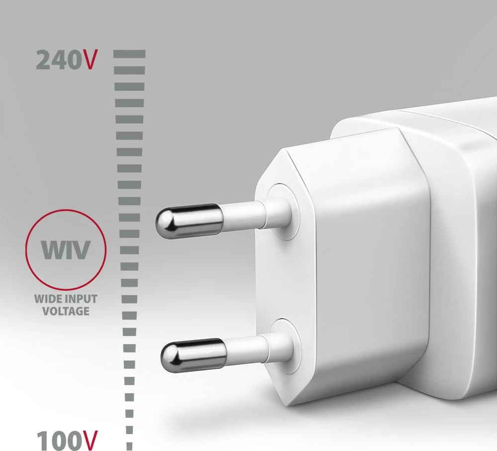 Karikues muri AXAGON ACU-PD20W, PD 20W, 1x USB-C, PD 3.0/QC4+/QC3.0/AFC/FCP/PPS, i shpejtë për smartphone e tablet, White