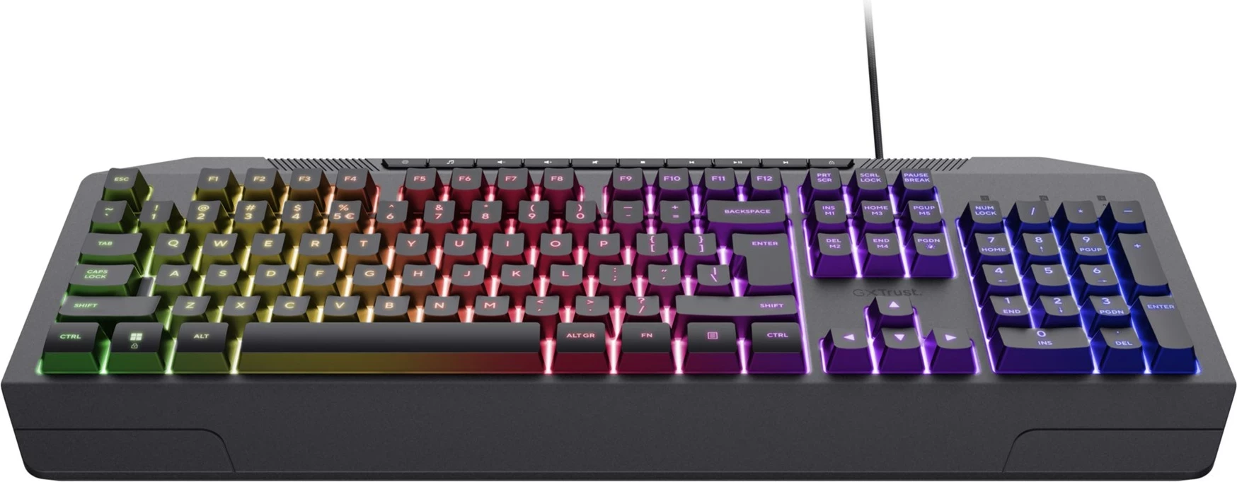 Tastaturë gaming Trust GXT 836 Evocx, USB, QWERTY, US English, E zezë