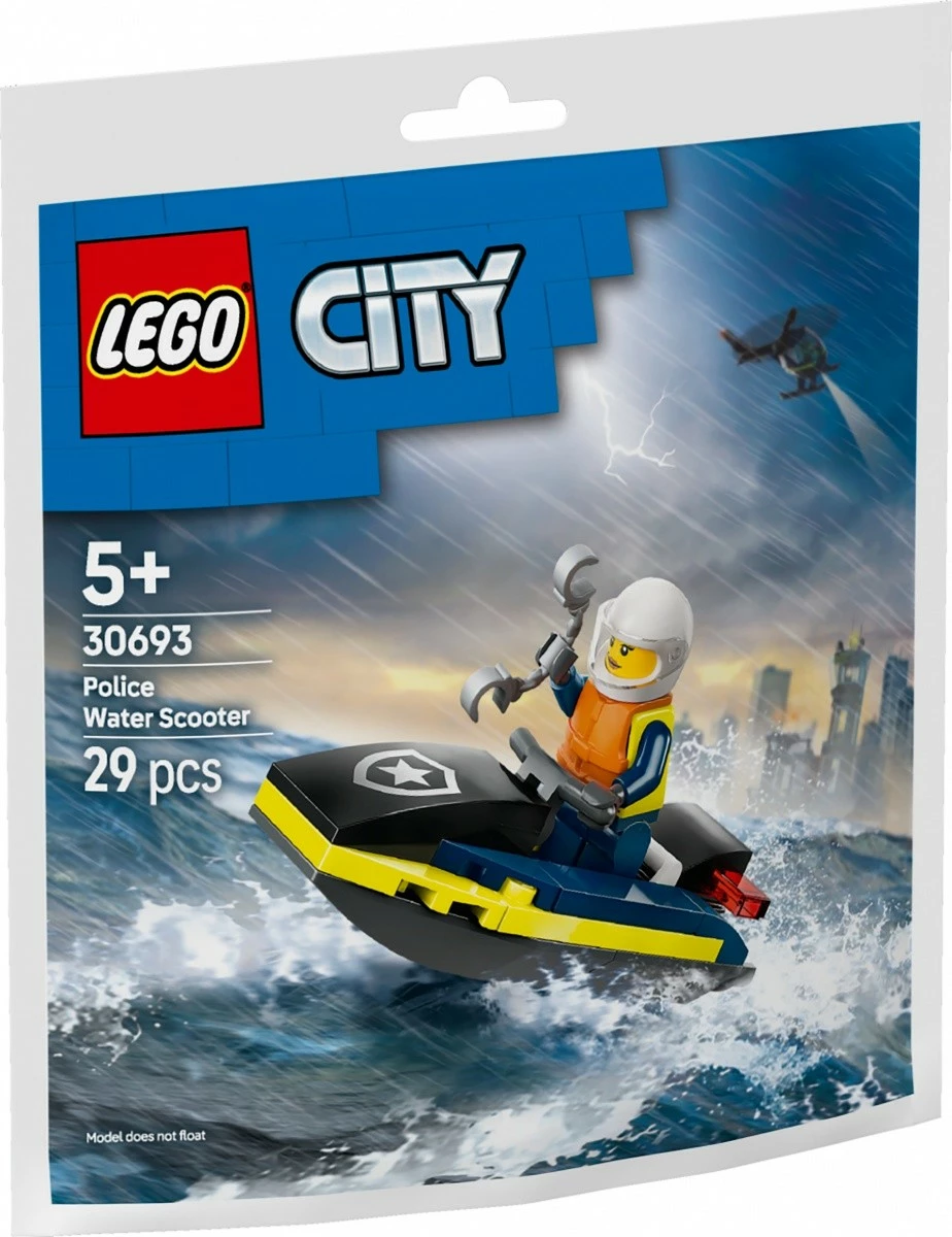 Set LEGO City 30693 Police Jet Ski, 29 pjesë, plastikë