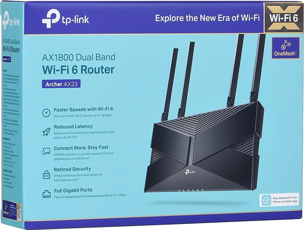 Ruter Wireless TP-Link Archer AX23, GE Dual-band, 2.4GHz / 5GHz, i zi
